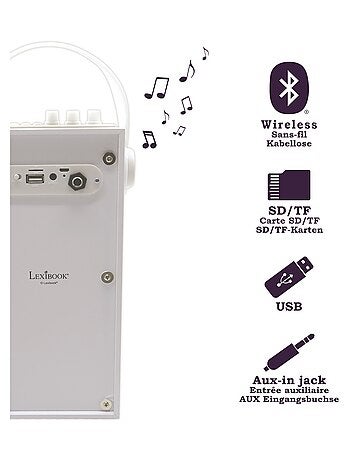 iParty® Altoparlante Bluetooth® portatile di tendenza con microfono ed effetti luminosi sorprendenti