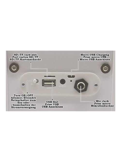 iParty® Altoparlante Bluetooth® portatile di tendenza con microfono ed effetti luminosi sorprendenti - Kiabi