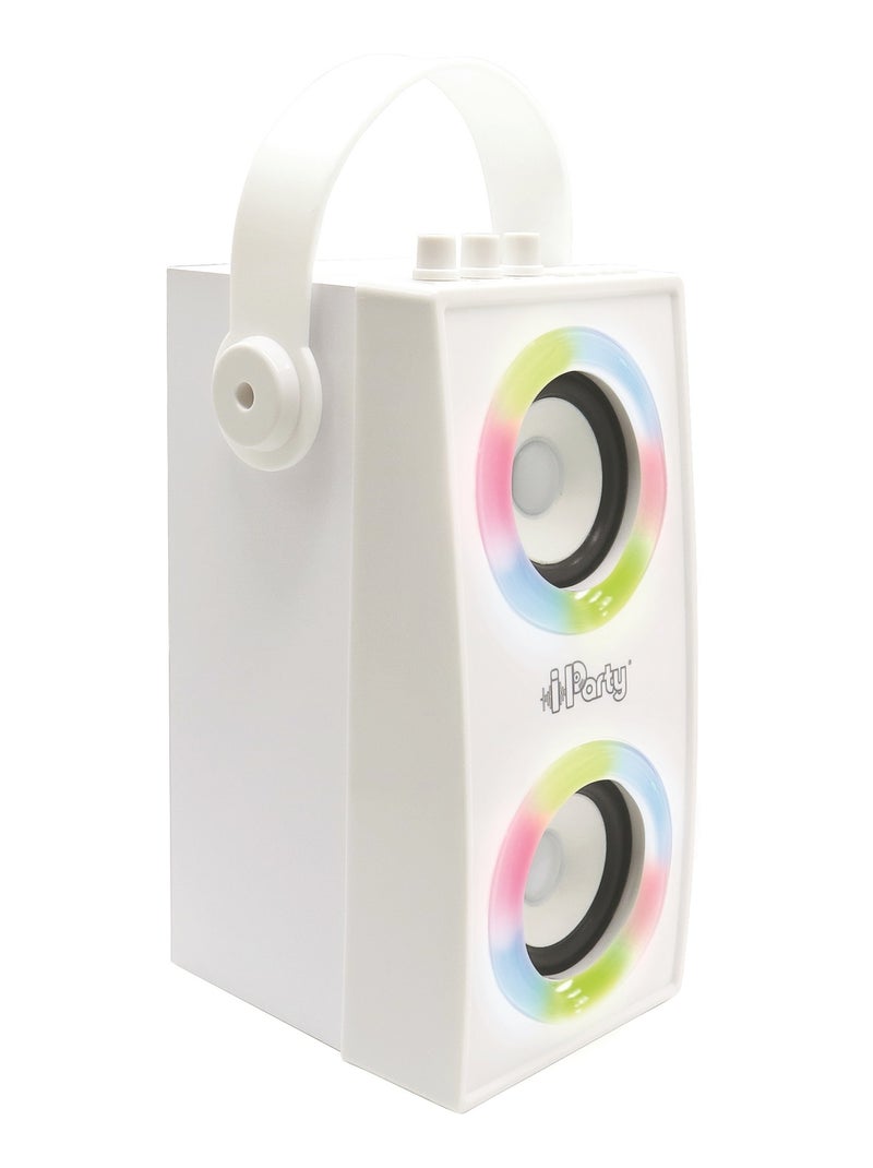 iParty® Altoparlante Bluetooth® portatile di tendenza con microfono ed effetti luminosi sorprendenti Bianco - Kiabi