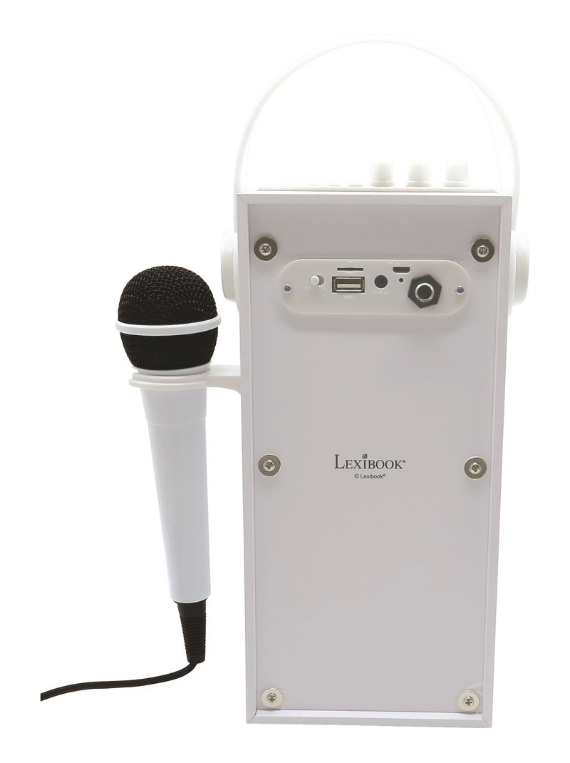 iParty® Altoparlante Bluetooth® portatile di tendenza con microfono ed effetti luminosi sorprendenti Bianco - Kiabi