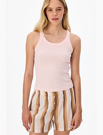 Isla set pigiama shorts a righe penti