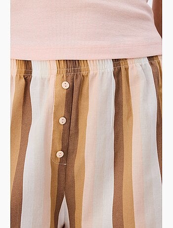 Isla set pigiama shorts a righe penti