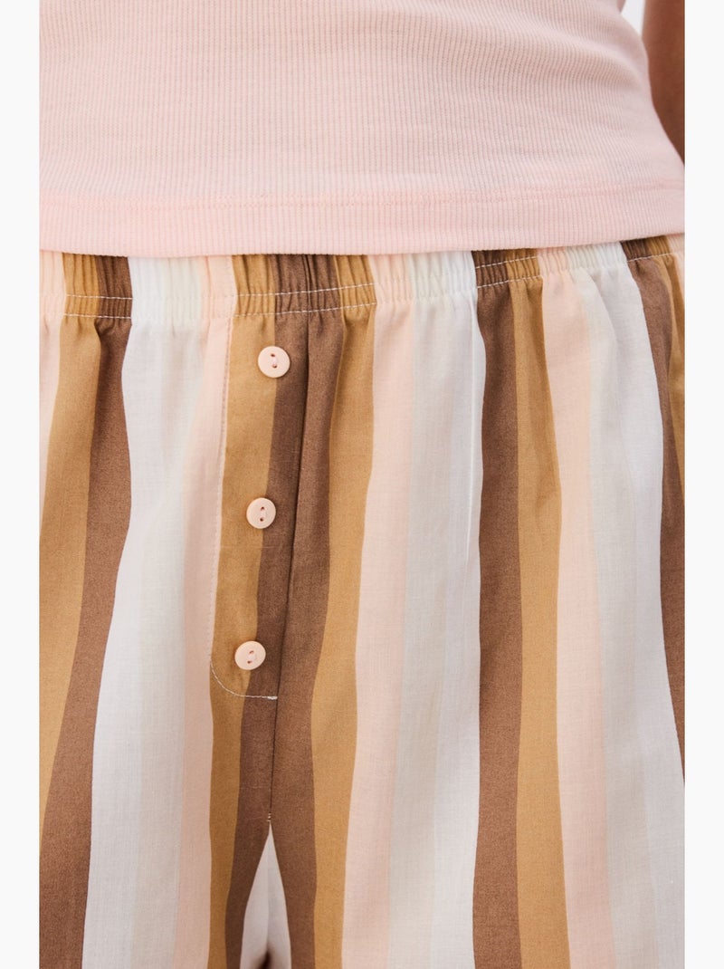 Isla set pigiama shorts a righe penti Bianco - Kiabi