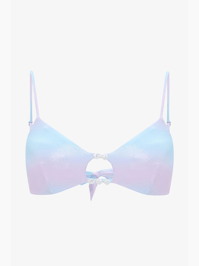 Jamie top bikini con perline penti Blu cielo - Kiabi