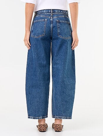 Jean barrel con cintura da annodare