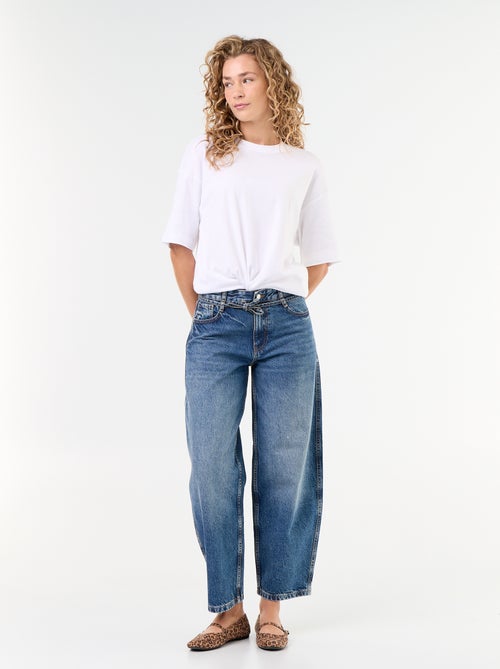 Jean barrel con cintura da annodare - Kiabi