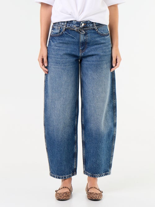 Jean barrel con cintura da annodare - Kiabi