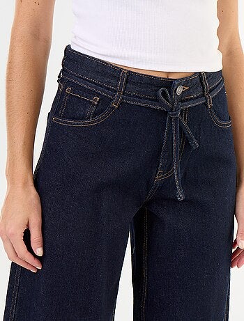 Jean barrel con cintura da annodare