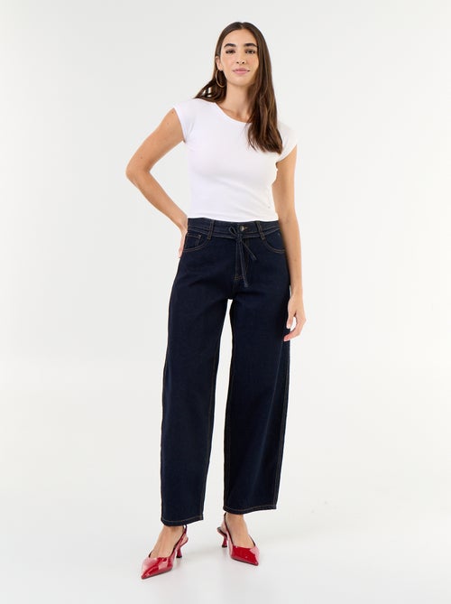 Jean barrel con cintura da annodare - Kiabi