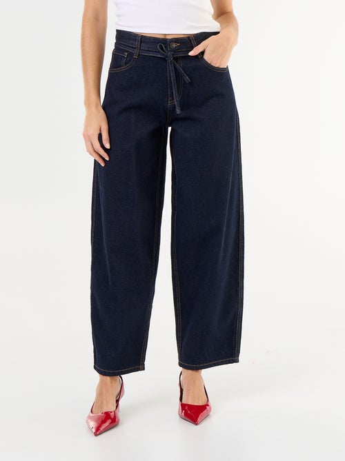 Jean barrel con cintura da annodare - Kiabi