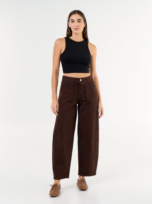 Jean barrel con cintura da annodare - Kiabi