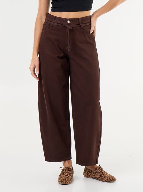Jean barrel con cintura da annodare - Kiabi