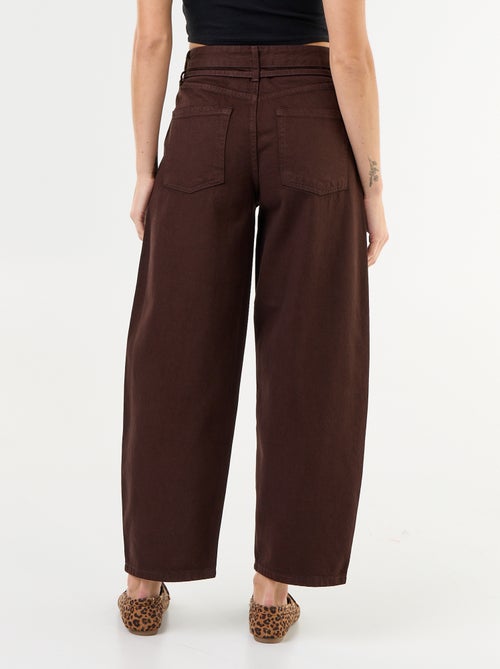 Jean barrel con cintura da annodare - Kiabi