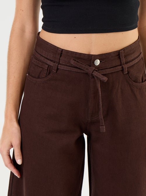 Jean barrel con cintura da annodare - Kiabi