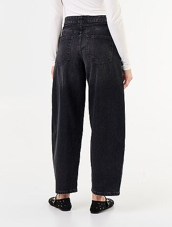 Jean barrel con cintura da annodare