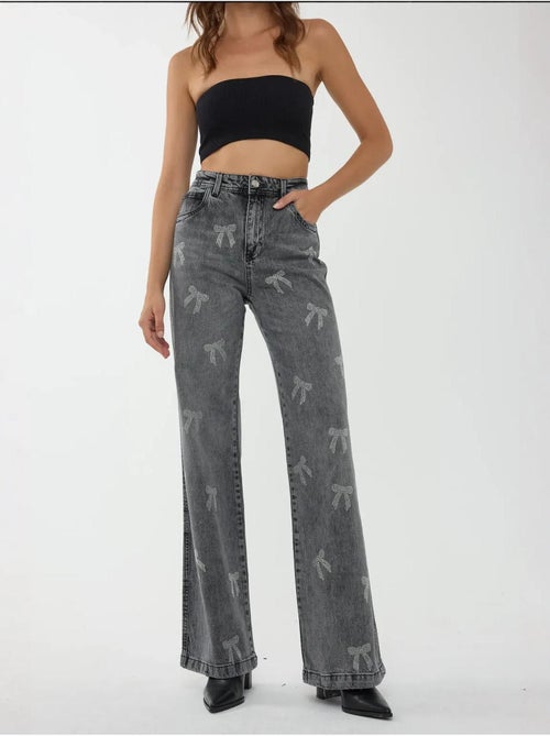Jeans a gamba dritta a vita alta hiccup - Kiabi Jeans a gamba dritta a vita alta hiccup - Kiabi