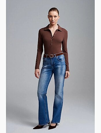 Jeans a gamba dritta a vita bassa dilvin