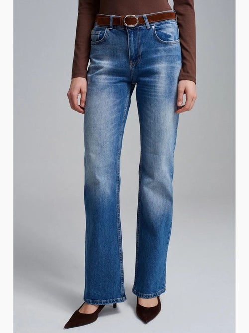 Jeans a gamba dritta a vita bassa dilvin - Kiabi Jeans a gamba dritta a vita bassa dilvin - Kiabi