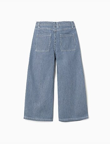 Jeans a gamba larga a righe