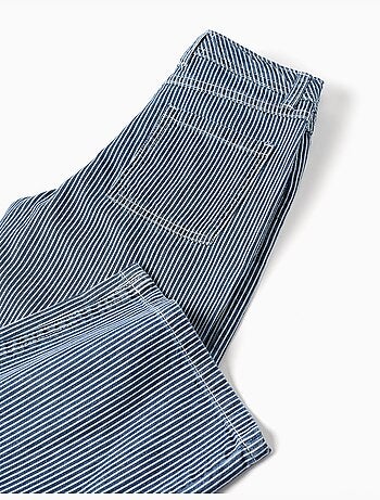 Jeans a gamba larga a righe