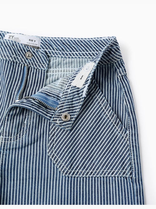Jeans a gamba larga a righe - Kiabi