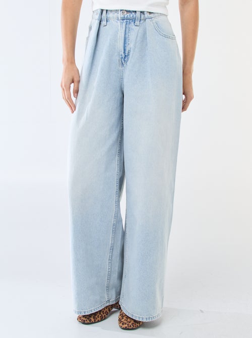 Jeans a gamba larga a vita alta - Kiabi