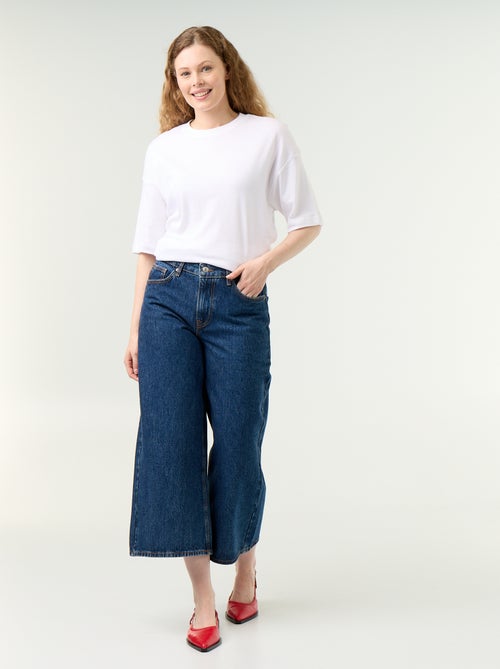 Jeans a gamba larga a vita alta - Kiabi