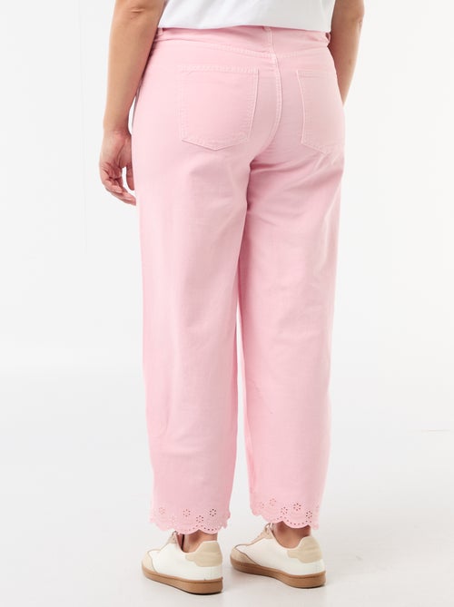 Jeans a gamba larga a vita alta con tasche applicate davanti e dietro - Kiabi