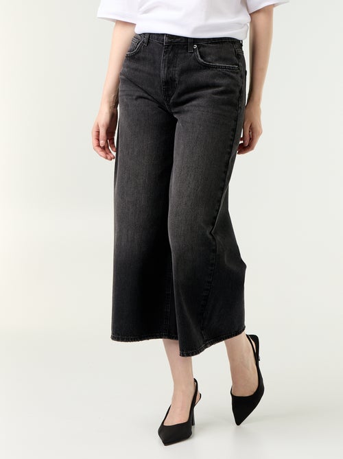 Jeans a gamba larga a vita alta - Kiabi