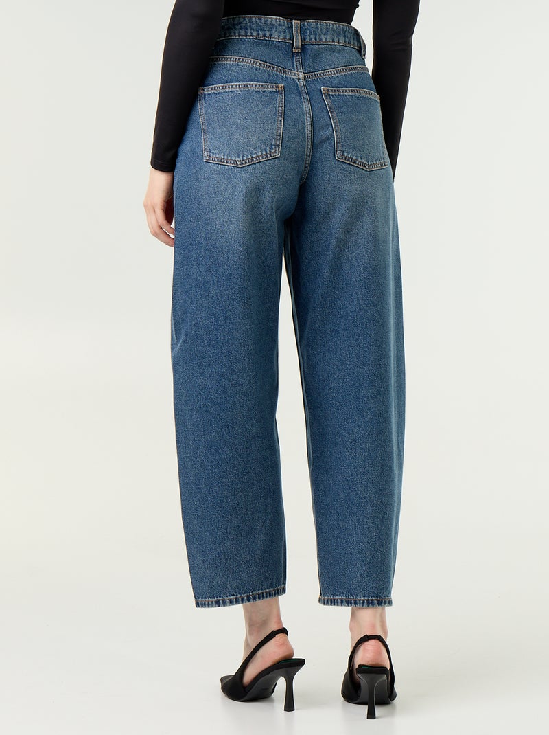 Jeans a gamba larga con borchie fantasiose Blu - Kiabi