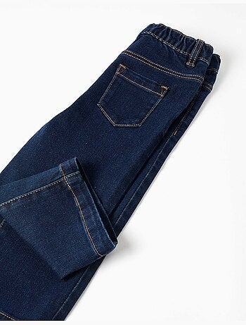 Jeans a gamba larga con bottoni a pressione frontali