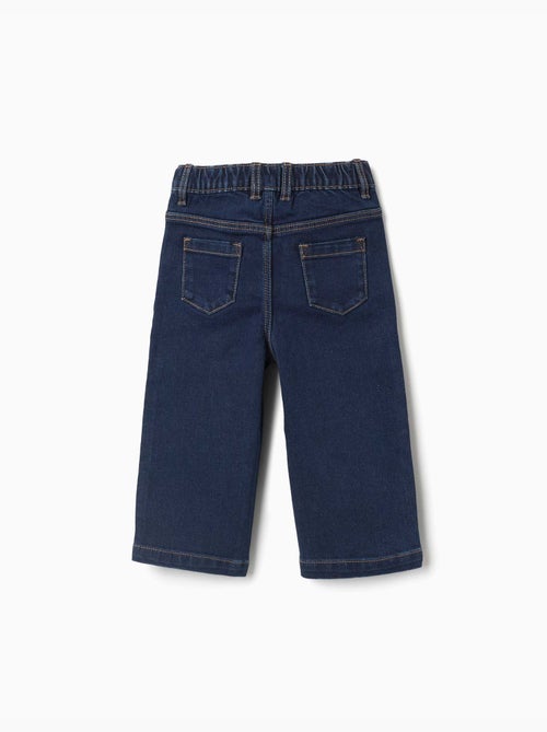 Jeans a gamba larga con bottoni a pressione frontali - Kiabi Jeans a gamba larga con bottoni a pressione frontali - Kiabi