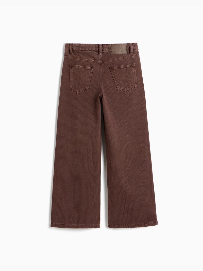 Jeans a gamba larga con chiodi, mo fashion Marrone - Kiabi