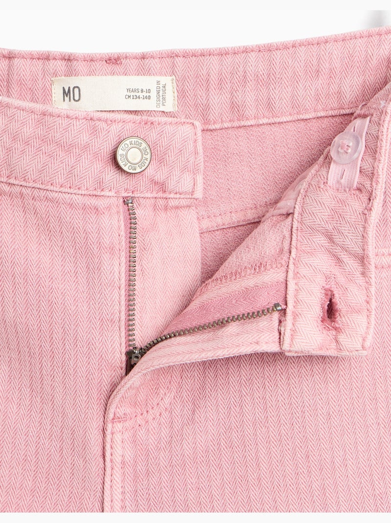 Jeans a gamba larga con chiodi, mo fashion Rosa - Kiabi