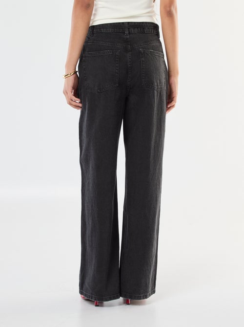 Jeans a gamba larga con cintura sottile in jeans - Kiabi