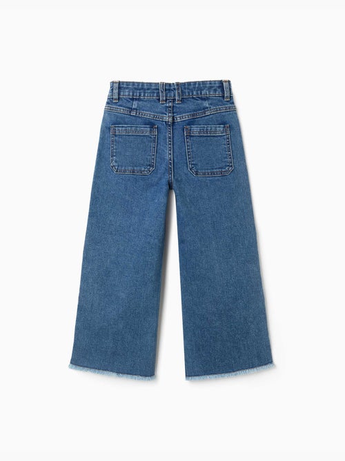 Jeans a gamba larga con orli sfrangiati - Kiabi Jeans a gamba larga con orli sfrangiati - Kiabi