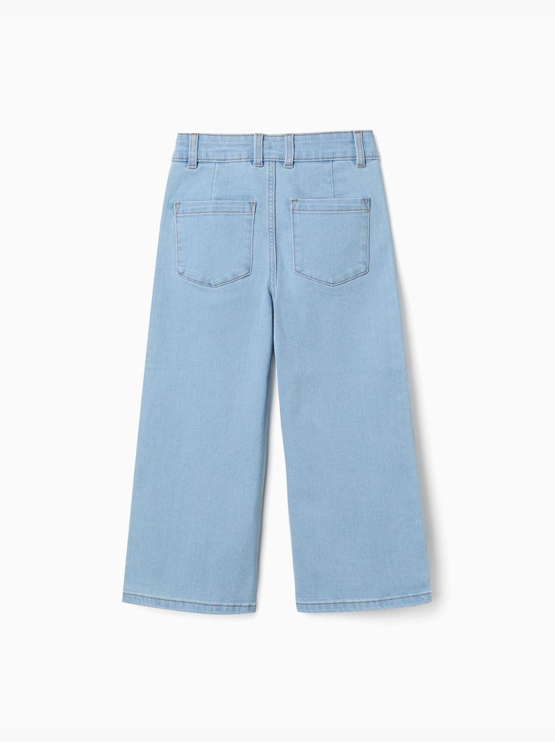 Jeans a gamba larga con tasche davanti e dietro Blu chiaro - Kiabi