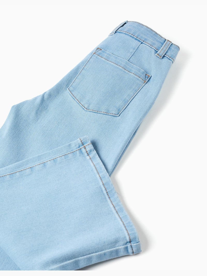 Jeans a gamba larga con tasche davanti e dietro Blu chiaro - Kiabi