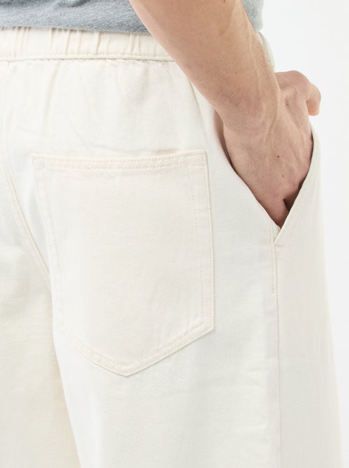 Jeans a gamba larga con vita elasticizzata - Kiabi