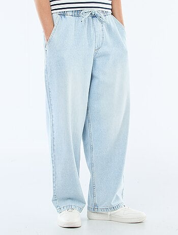 Jeans a gamba larga con vita elasticizzata
