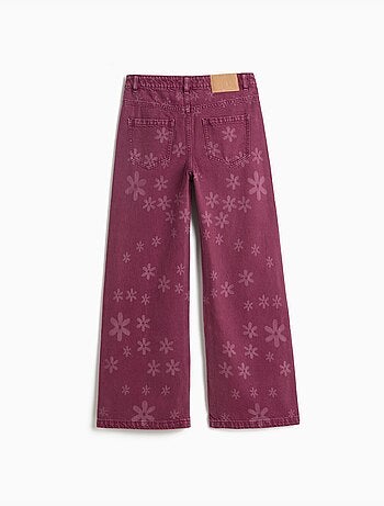 Jeans a gamba larga – fiori, mo fashion