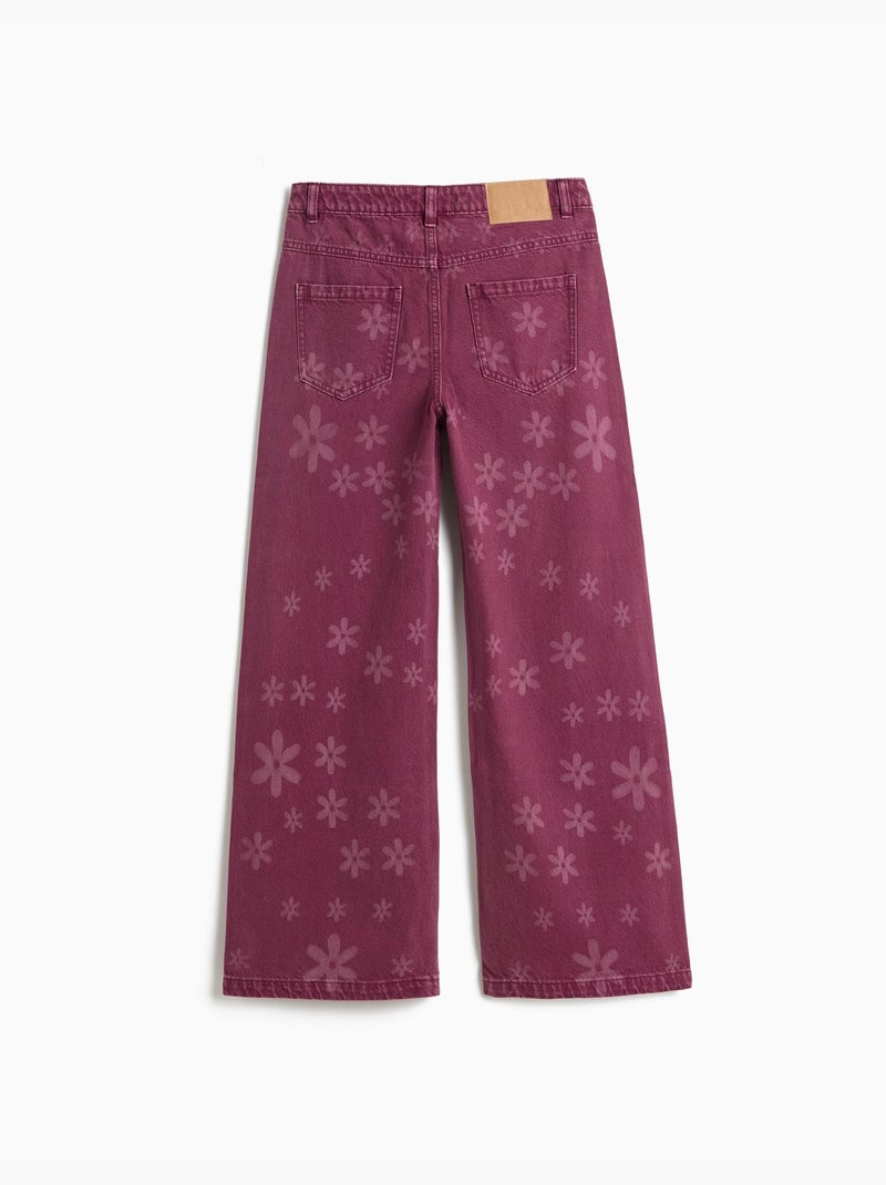 Jeans a gamba larga – fiori, mo fashion Viola - Kiabi