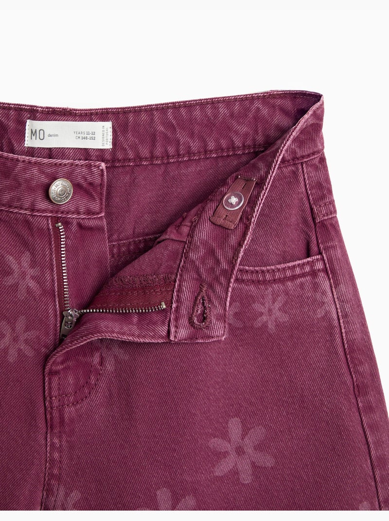 Jeans a gamba larga – fiori, mo fashion Viola - Kiabi