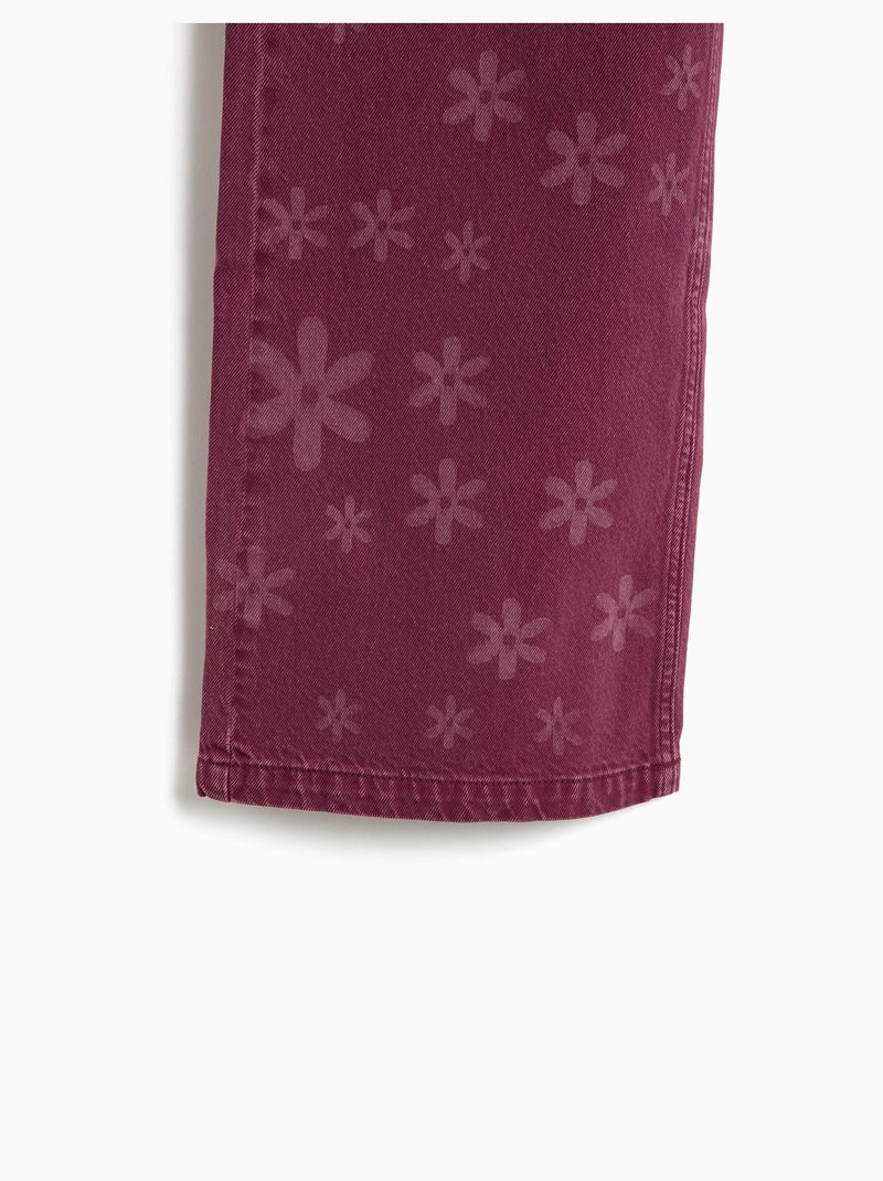 Jeans a gamba larga – fiori, mo fashion Viola - Kiabi