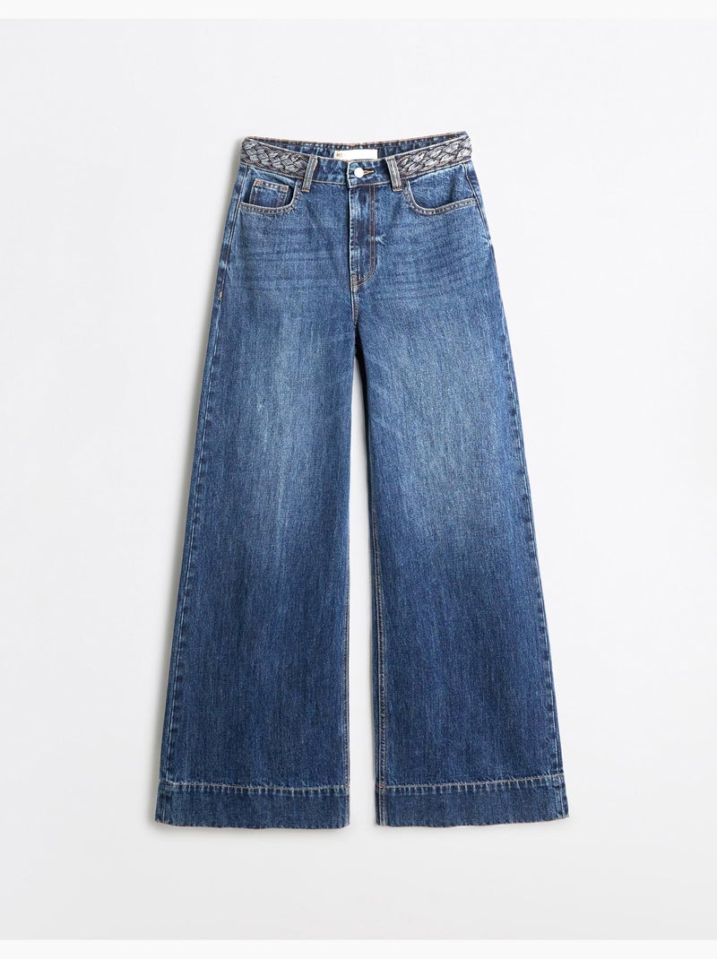 Jeans a gamba larga, mo fashion Blu - Kiabi