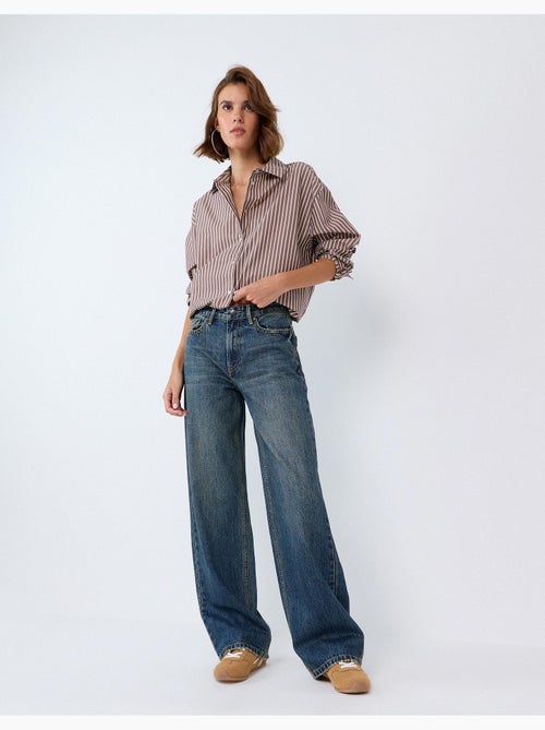 Jeans a gamba larga, mo fashion - Kiabi Jeans a gamba larga, mo fashion - Kiabi