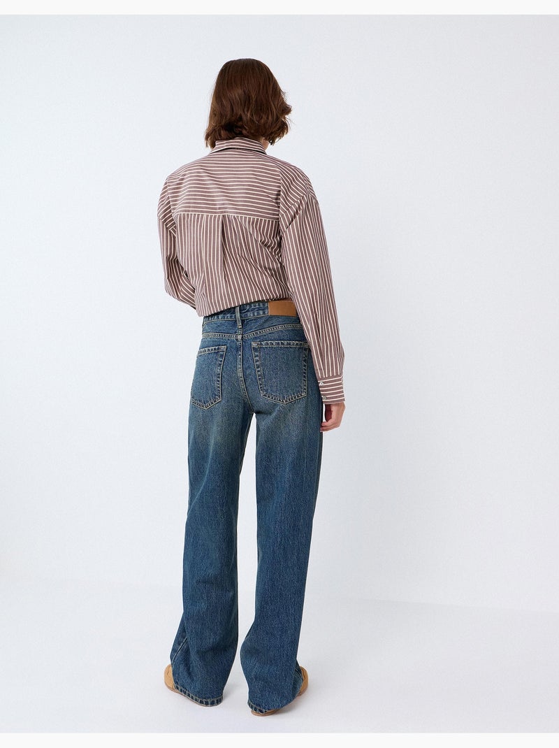 Jeans a gamba larga, mo fashion Blu - Kiabi