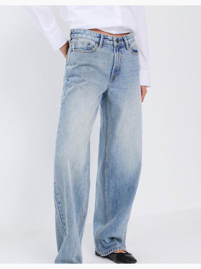 Jeans a gamba larga, mo fashion Blu - Kiabi