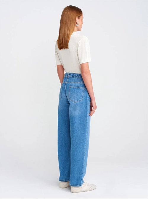 Jeans a palloncino a gamba ampia a vita alta dilvin - Kiabi Jeans a palloncino a gamba ampia a vita alta dilvin - Kiabi