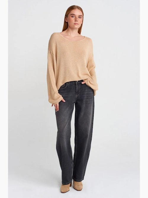 Jeans a palloncino a gamba ampia a vita alta dilvin - Kiabi Jeans a palloncino a gamba ampia a vita alta dilvin - Kiabi